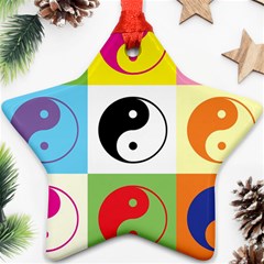 Ying Yang   Star Ornament (Two Sides) from ArtsNow.com Front