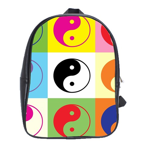 Ying Yang   School Bag (XL) from ArtsNow.com Front