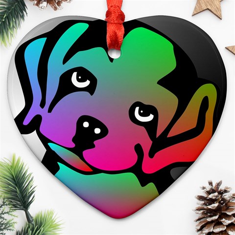 Dog Heart Ornament from ArtsNow.com Front