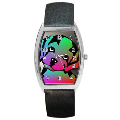 Dog Tonneau Leather Watch from ArtsNow.com Front