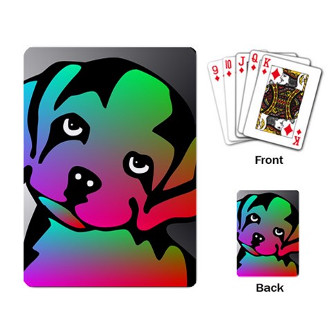 Dog Playing Cards Single Design from ArtsNow.com Back