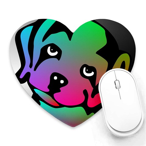 Dog Mouse Pad (Heart) from ArtsNow.com Front