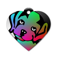 Dog Dog Tag Heart (Two Sided) from ArtsNow.com Front