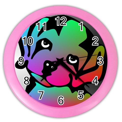 Dog Wall Clock (Color) from ArtsNow.com Front