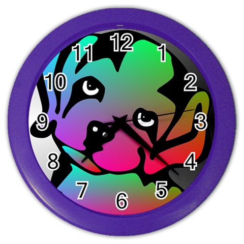 Dog Wall Clock (Color) from ArtsNow.com Front