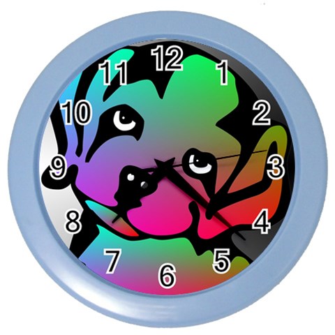 Dog Wall Clock (Color) from ArtsNow.com Front