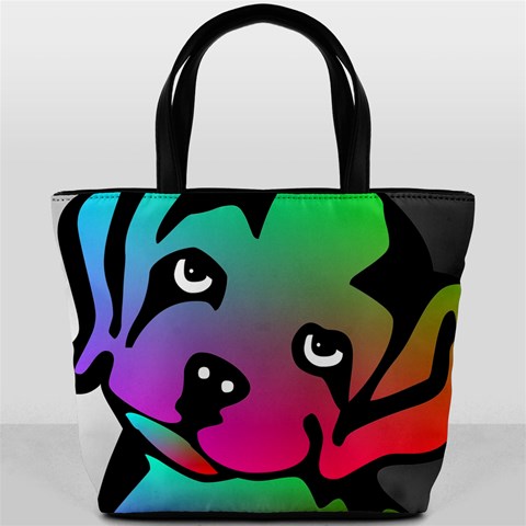 Dog Bucket Handbag from ArtsNow.com Front