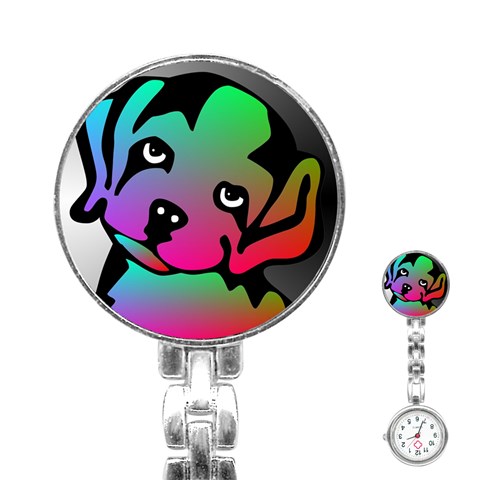 Dog Stainless Steel Nurses Watch from ArtsNow.com Front