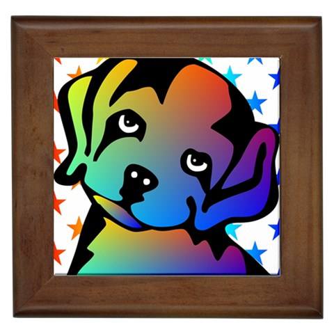 Dog Framed Ceramic Tile from ArtsNow.com Front