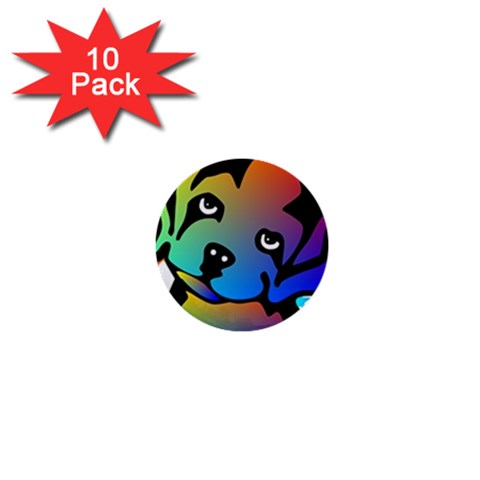 Dog 1  Mini Button (10 pack) from ArtsNow.com Front