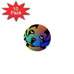 Dog 1  Mini Button Magnet (10 pack)