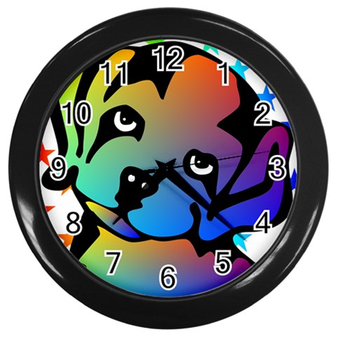 Dog Wall Clock (Black) from ArtsNow.com Front