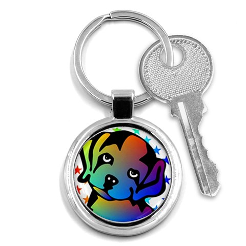 Dog Key Chain (Round) from ArtsNow.com Front