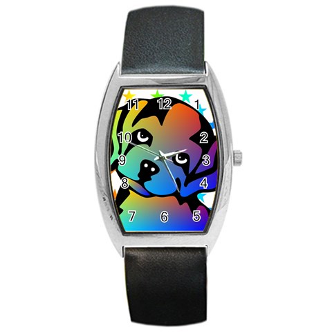 Dog Tonneau Leather Watch from ArtsNow.com Front