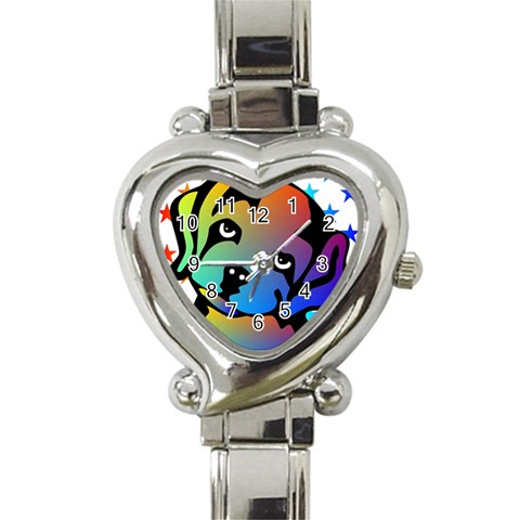 Dog Heart Italian Charm Watch  from ArtsNow.com Front