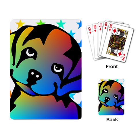 Dog Playing Cards Single Design from ArtsNow.com Back