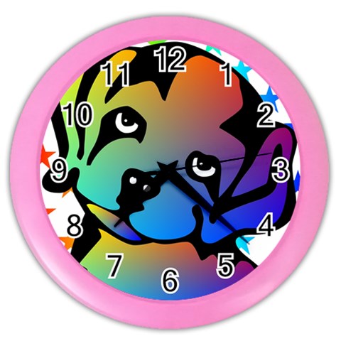 Dog Wall Clock (Color) from ArtsNow.com Front