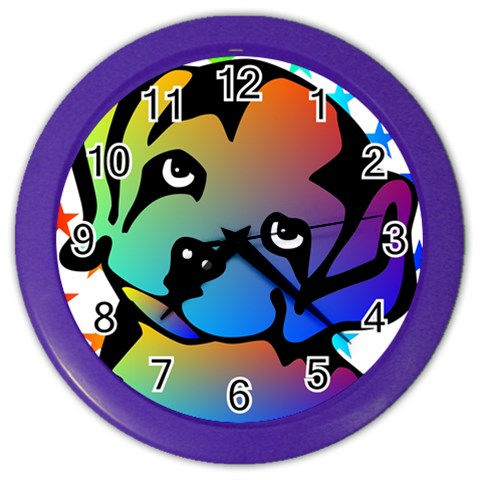 Dog Wall Clock (Color) from ArtsNow.com Front