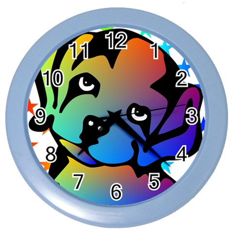 Dog Wall Clock (Color) from ArtsNow.com Front