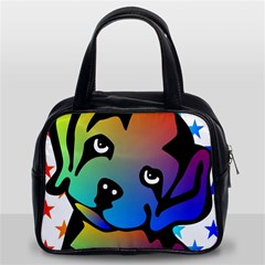 Dog Classic Handbag (Two Sides) from ArtsNow.com Front