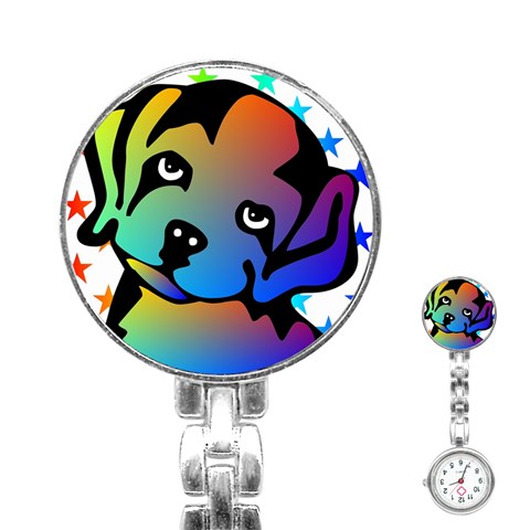 Dog Stainless Steel Nurses Watch from ArtsNow.com Front