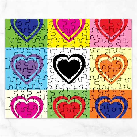 Hearts Jigsaw Puzzle (Rectangle) from ArtsNow.com Front