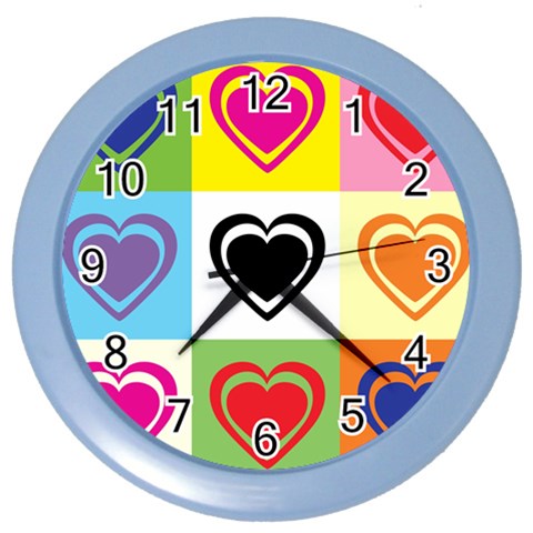 Hearts Wall Clock (Color) from ArtsNow.com Front