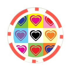 Hearts Poker Chip from ArtsNow.com Front