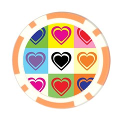 Hearts Poker Chip from ArtsNow.com Back