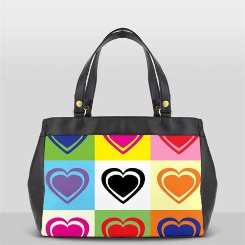 Hearts Oversize Office Handbag (Two Sides) from ArtsNow.com Back