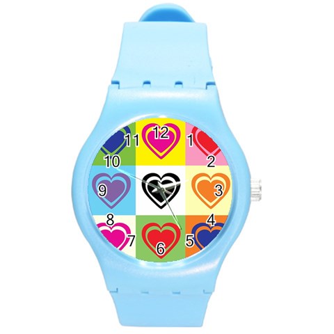 Hearts Plastic Sport Watch (Medium) from ArtsNow.com Front