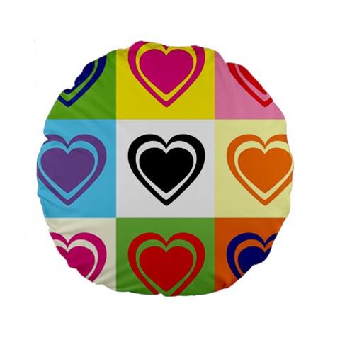 Hearts 15  Premium Round Cushion  from ArtsNow.com Back