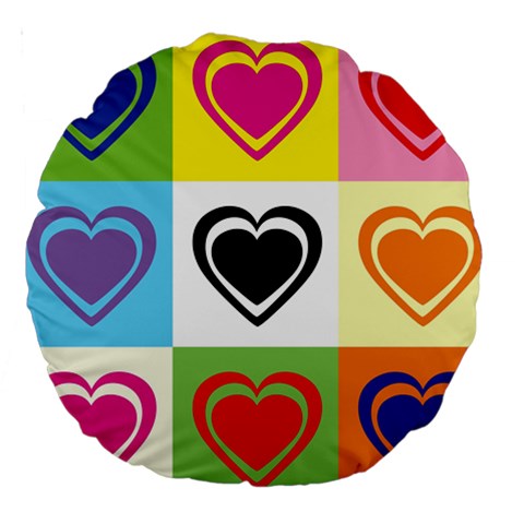 Hearts 18  Premium Round Cushion  from ArtsNow.com Back