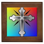 Cross Framed Ceramic Tile