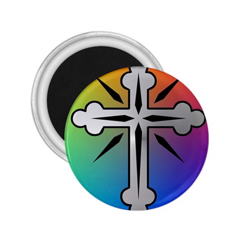 Cross 2.25  Button Magnet from ArtsNow.com Front