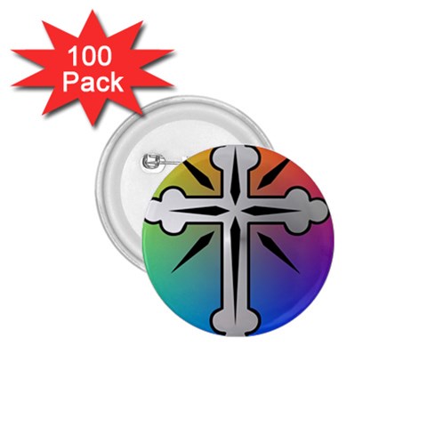 Cross 1.75  Button (100 pack) from ArtsNow.com Front