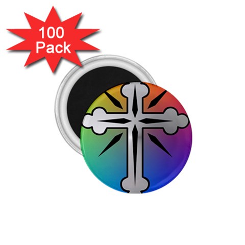 Cross 1.75  Button Magnet (100 pack) from ArtsNow.com Front