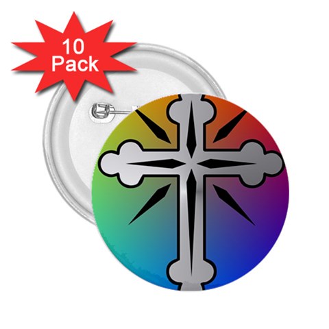 Cross 2.25  Button (10 pack) from ArtsNow.com Front