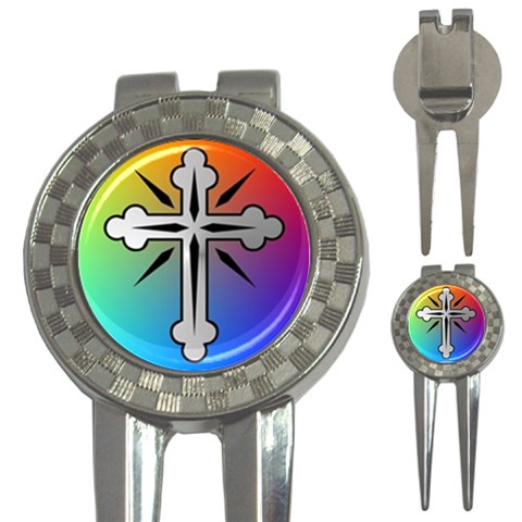 Cross Golf Pitchfork & Ball Marker from ArtsNow.com Front