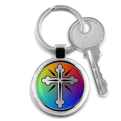 Cross Key Chain (Round) from ArtsNow.com Front