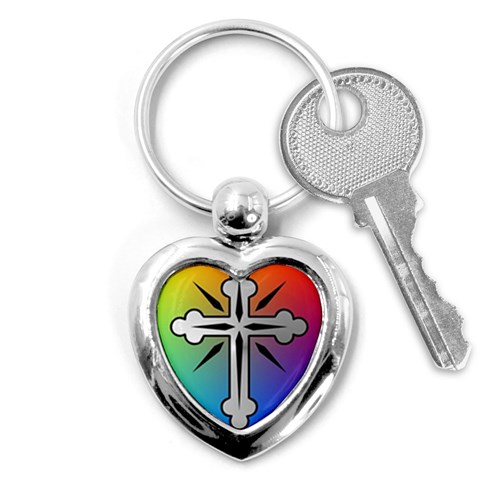 Cross Key Chain (Heart) from ArtsNow.com Front