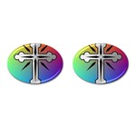 Cross Cufflinks (Oval)