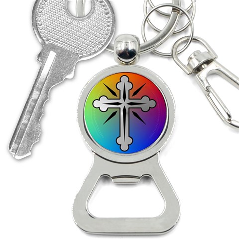 Cross Bottle Opener Key Chain from ArtsNow.com Front