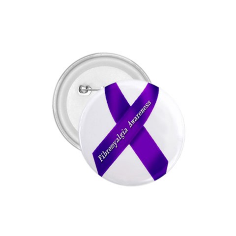 Fibro Awareness Ribbon 1.75  Button from ArtsNow.com Front