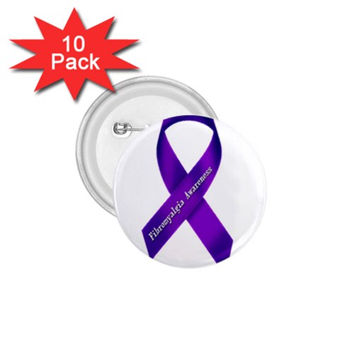 Fibro Awareness Ribbon 1.75  Button (10 pack) from ArtsNow.com Front