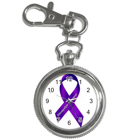 Fibro Awareness Ribbon Key Chain Watch from ArtsNow.com Front