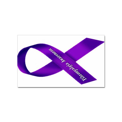 Fibro Awareness Ribbon Sticker 10 Pack (Rectangle) from ArtsNow.com Front