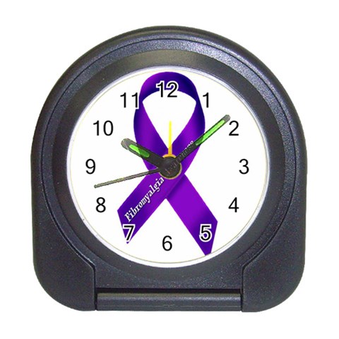 Fibro Awareness Ribbon Desk Alarm Clock from ArtsNow.com Front