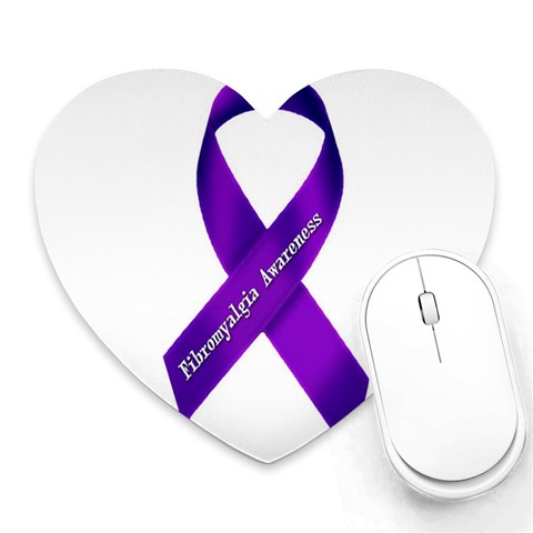 Fibro Awareness Ribbon Mouse Pad (Heart) from ArtsNow.com Front