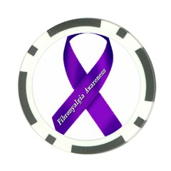 Fibro Awareness Ribbon Poker Chip from ArtsNow.com Front